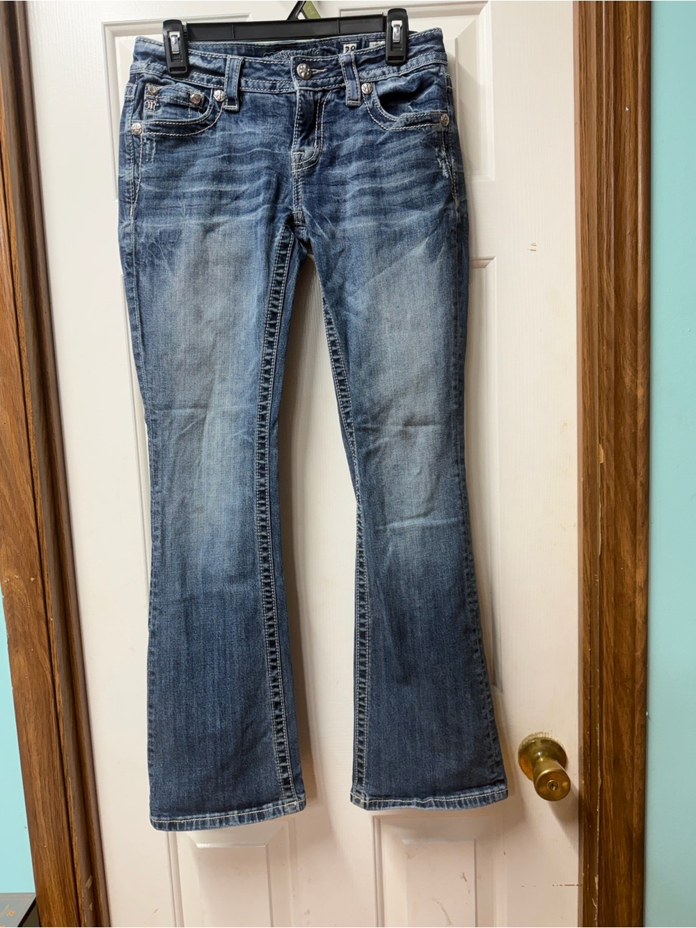 Miss Me Blue Flare Jeans boot 28  inseam 32 used has stains